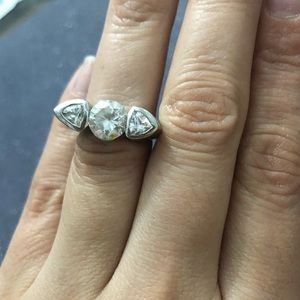 Zirconia & Silver Ring - Unique